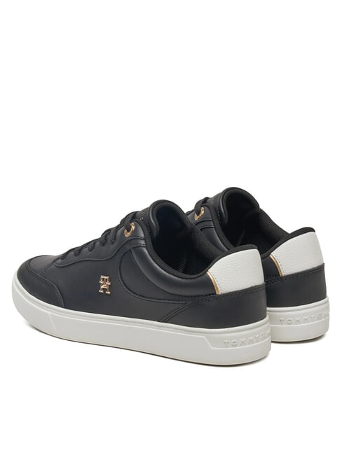 ESSENTIAL CHIC COURT Damen-Sneaker aus Leder Schwarz - Damenschuhe