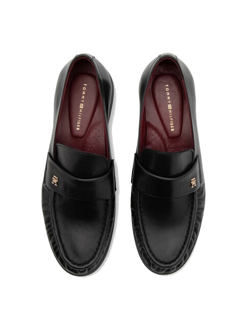 TH Damen-Ledermokassin Schwarz - Damenschuhe