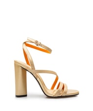 TOMMY HILFIGER TH GOLD BLOCK Hohe Ledersandalen - Damenschuhe