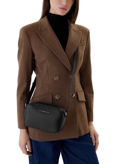 TH LOGO Mini-Schultertasche Schwarz - Damentaschen