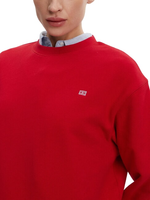 TH Sweatshirt mit Rundhalsausschnitt in regul&auml;rer Passform Prim&auml;rrot - Sweatshirts Damen