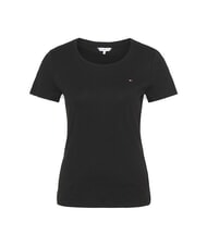 TOMMY HILFIGER TH Kurz&auml;rmeliges T-Shirt mit Rundhalsausschnitt blauer Denim - T-Shirts und Tops f&uuml;r Damen - 4