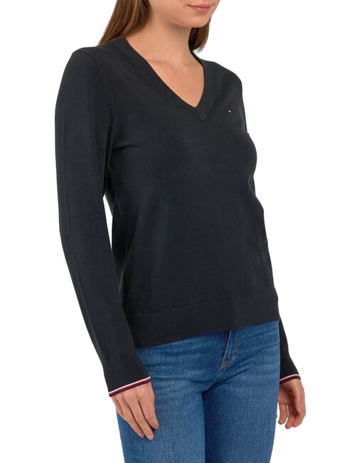TH Damenpullover mit V-Ausschnitt ck schwarz - Damenpullover