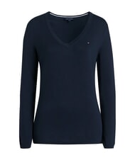 TOMMY HILFIGER TH Damenpullover mit V-Ausschnitt Blau - Damenpullover - 4