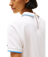 TOMMY HILFIGER TH Kurzarm-Poloshirt f&uuml;r Damen ecru - Damen-Polo-Shirts/Damen-Polo-Shirt/Damenpoloshirt/Damenpoloshirts - 3