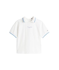 TOMMY HILFIGER TH Kurzarm-Poloshirt f&uuml;r Damen ecru - Damen-Polo-Shirts/Damen-Polo-Shirt/Damenpoloshirt/Damenpoloshirts - 4