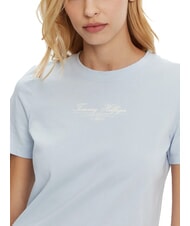 TOMMY HILFIGER TH Kurz&auml;rmeliges T-Shirt mit Aufdruck luftiges Blau - T-Shirts und Tops f&uuml;r Damen - 3