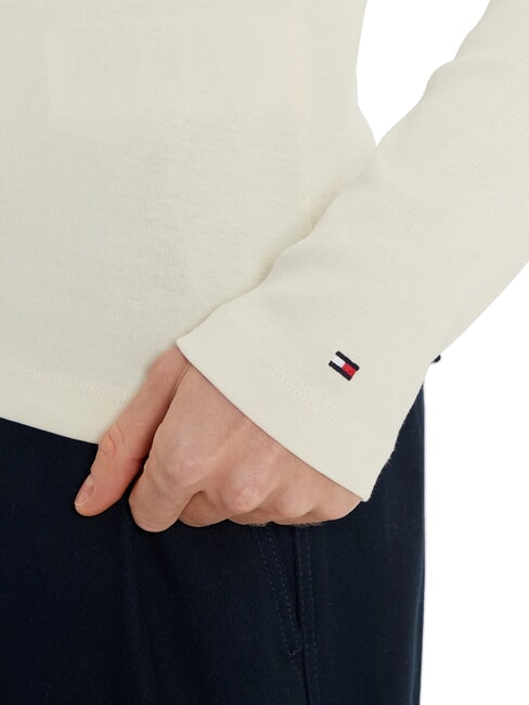 TH Schmal geschnittenes, lang&auml;rmeliges Poloshirt Elfenbeinbl&uuml;tenblatt - Damen-Polo-Shirts/Damen-Polo-Shirt/Damenpoloshirt/Damenpoloshirts