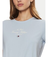 TOMMY HILFIGER MODERN SCRIPT Baumwoll-T-Shirt mit Aufdruck luftiges Blau - T-Shirts und Tops f&uuml;r Damen - 3