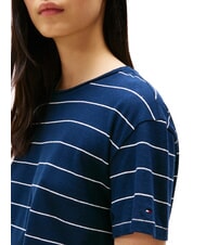 TOMMY HILFIGER TH MODERN T-Shirt mit Leinenmischgewebe und Print Breton Ecru/Dunkelblau STP - T-Shirts und Tops f&uuml;r Damen - 3