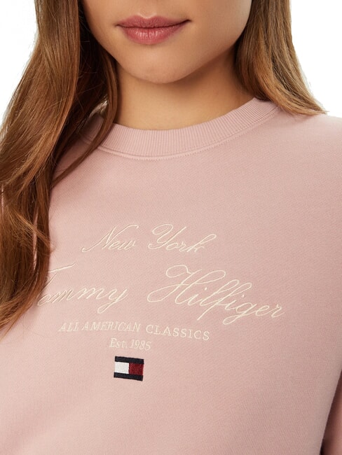 MODERN SCRIPT Damen-Sweatshirt mit Rundhalsausschnitt nebliges Rosa - Sweatshirts Damen