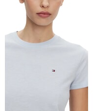 TOMMY HILFIGER SLUB Kurz&auml;rmeliges Baumwoll-T-Shirt luftiges Blau - T-Shirts und Tops f&uuml;r Damen - 3