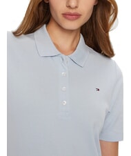 TOMMY HILFIGER TH 1985 Kurzarm-Poloshirt f&uuml;r Damen luftiges Blau - Damen-Polo-Shirts/Damen-Polo-Shirt/Damenpoloshirt/Damenpoloshirts - 3