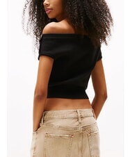 TOMMY HILFIGER TH JEANS Kurzer Pullover mit kurzen &Auml;rmeln - T-Shirts und Tops f&uuml;r Damen