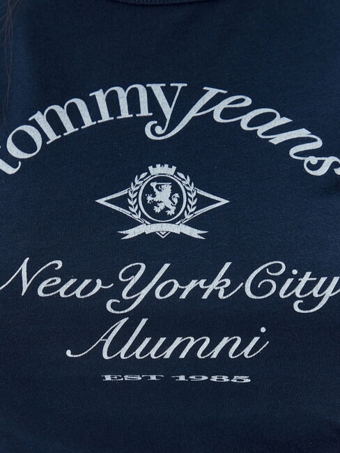NYC RINGER Schmal geschnittenes Kurzarm-T-Shirt dunkle Nachtmarine - T-Shirts und Tops f&uuml;r Damen