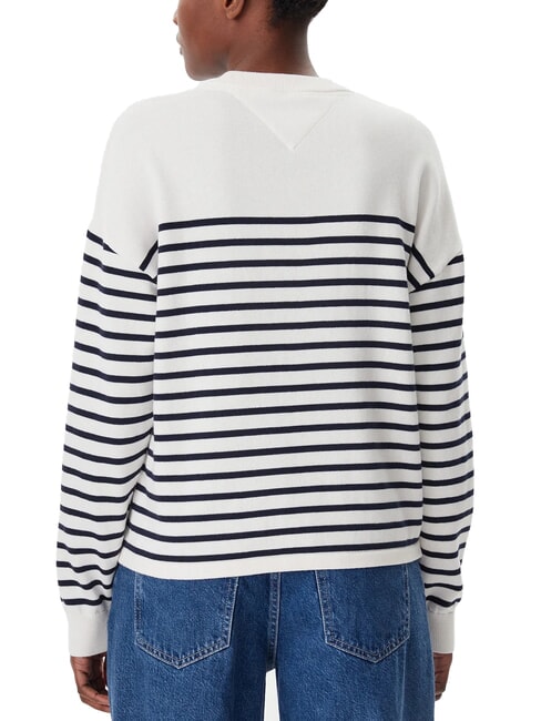 VARSITY Baumwollpullover mit Rundhalsausschnitt und Logo altes Wei&szlig; - Damenpullover