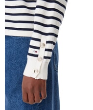 TOMMY HILFIGER VARSITY Baumwollpullover mit Rundhalsausschnitt und Logo altes Wei&szlig; - Damenpullover - 4