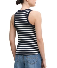 TOMMY HILFIGER TH Tanktop Dunkelblau/Ecru-Stoff - T-Shirts und Tops f&uuml;r Damen - 2