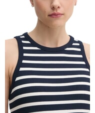 TOMMY HILFIGER TH Tanktop Dunkelblau/Ecru-Stoff - T-Shirts und Tops f&uuml;r Damen - 3