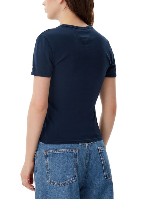 NYC RINGER Schmal geschnittenes Kurzarm-T-Shirt dunkle Nachtmarine - T-Shirts und Tops f&uuml;r Damen