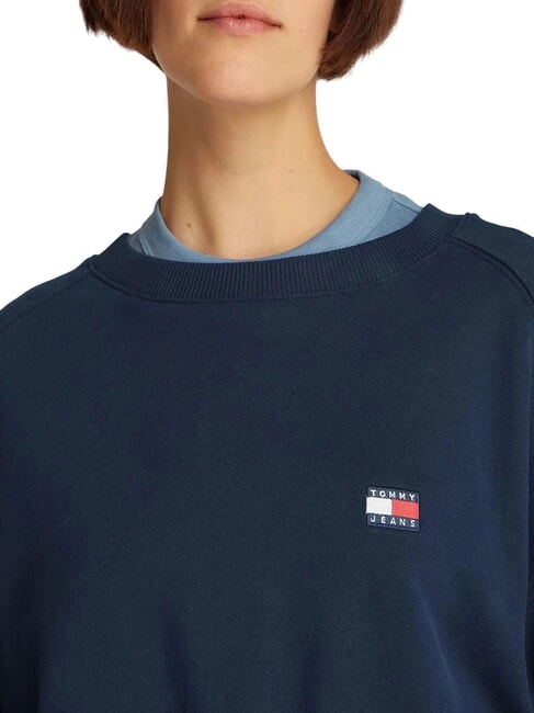 TJW Damen-Sweatshirt mit Rundhalsausschnitt und Kordelzug dunkle Nachtmarine - Sweatshirts Damen