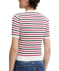 TOMMY HILFIGER TH JEANS Kurz&auml;rmeliges Baumwollhemd wei&szlig;/marineblau gestreift - T-Shirts und Tops f&uuml;r Damen - 2