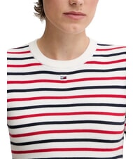 TOMMY HILFIGER TH JEANS Kurz&auml;rmeliges Baumwollhemd wei&szlig;/marineblau gestreift - T-Shirts und Tops f&uuml;r Damen - 3