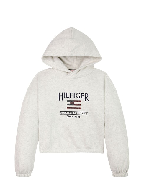 KIDS BIMBA Pailletten-Patch-Hoodie Schneewei&szlig;es Heidekraut - Sweatshirts Kinder