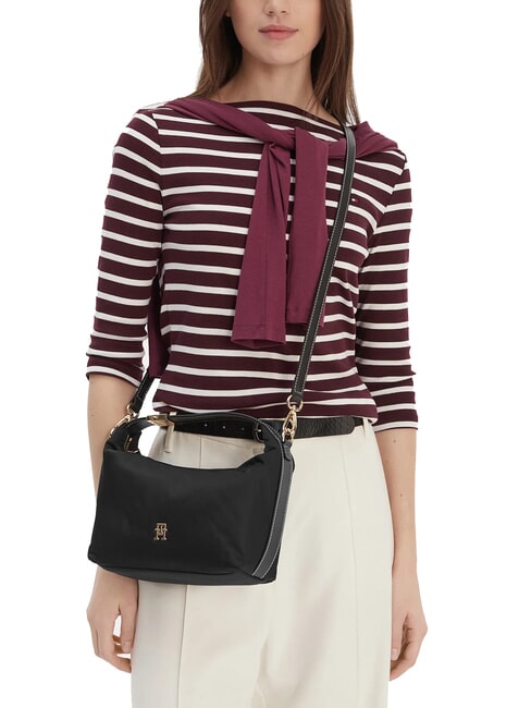 TH GO Mini-Schultertasche mit Schultergurt Schwarz - Damentaschen