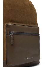 TOMMY HILFIGER TH CASUAL SUEDE Lederrucksack f&uuml;r 15-Zoll-Laptop K&uuml;stentaupe - PC-Rucks&auml;cke - 4