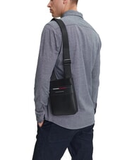 TOMMY HILFIGER TH FOUNDATION Kleiner flacher Nylonbeutel Schwarz - Umh&auml;ngetaschen Herren - 5