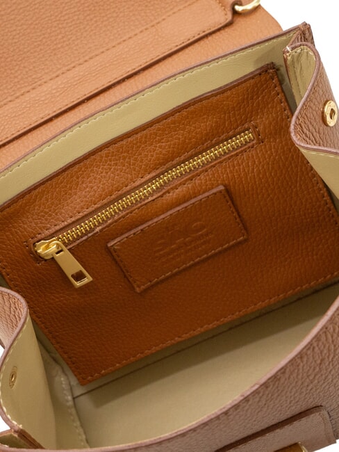 SABRINA Elegante Dollar-Lederhandtasche dunkles Leder - Damentaschen