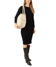 LESAC TRIO Rucksack aus Strau&szlig;enleder wei&szlig;er Strau&szlig; - Damentaschen - 4