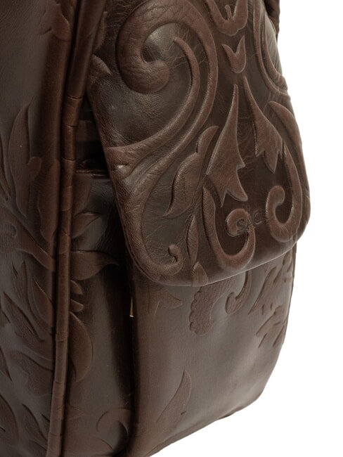 TRIO Rucksack aus Damastleder Damastbraun - Damentaschen