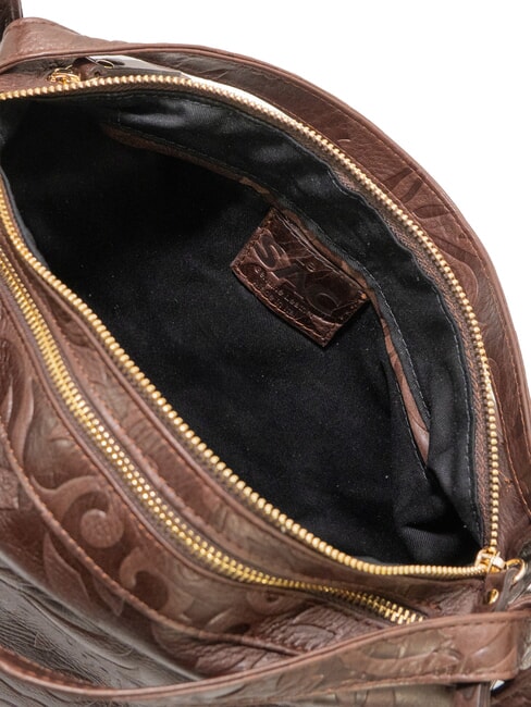 TRIO Rucksack aus Damastleder Damastbraun - Damentaschen