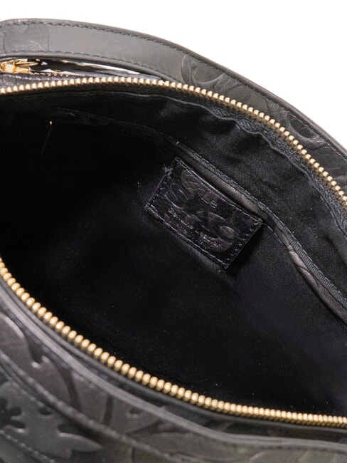 TRIO Rucksack aus Damastleder schwarzer Damast - Damentaschen