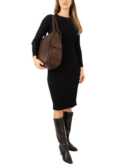 TRIO Rucksack aus Nappaleder Kaffee - Damentaschen