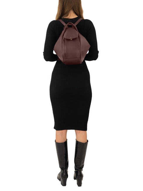 TRIO Rucksack aus Nappaleder Dunkelburgunderrot - Damentaschen