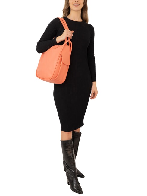 TRIO Rucksack aus Nappaleder Koralle - Damentaschen