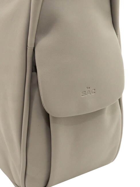 TRIO Rucksack aus Nappaleder grau - Damentaschen