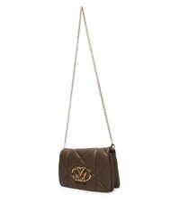 LOVE MOSCHINO EMBOSSED Schultertasche mit Klappe Dreck - Damentaschen - 4