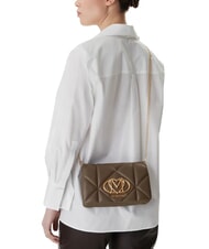 LOVE MOSCHINO EMBOSSED Schultertasche mit Klappe Dreck - Damentaschen - 5