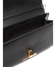 LOVE MOSCHINO HEART TURNLOCK Kleine Umh&auml;ngetasche Schwarz - Damentaschen - 5