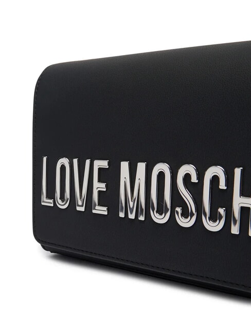 SMART DAILY Clutch mit Kettenschulterriemen schwarzer Lack - Damentaschen