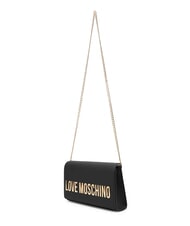 LOVE MOSCHINO SMART DAILY Clutch mit Kettenschulterriemen Schwarz - Damentaschen - 4