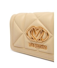 LOVE MOSCHINO EMBOSSED Mini-Schultertasche aus Metall Butter - Brieftaschen Damen - 3