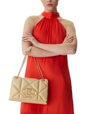 LOVE MOSCHINO EMBOSSED Wandelbare Schultertasche Butter - Damentaschen - 5