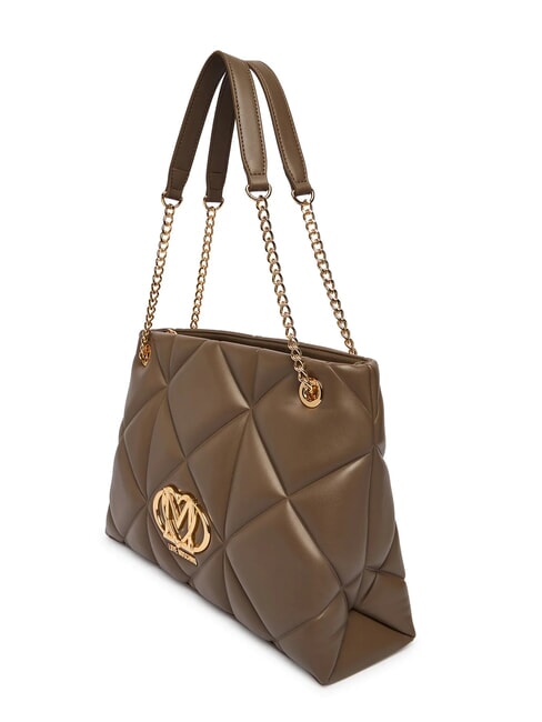 EMBOSSED Schultertasche mit Kettenhenkeln Dreck - Damentaschen