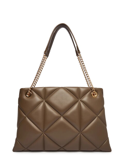 EMBOSSED Schultertasche mit Kettenhenkeln Dreck - Damentaschen