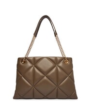 LOVE MOSCHINO EMBOSSED Schultertasche mit Kettenhenkeln Dreck - Damentaschen - 4
